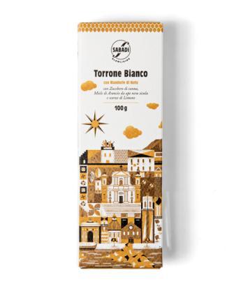 Torrone siciliano morbido con mandorla romana di Noto, miele e scorze di limone